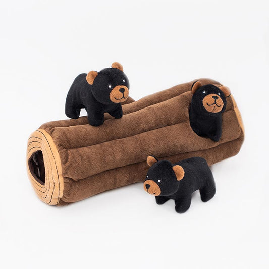 ZippyPaws Black Bear Log